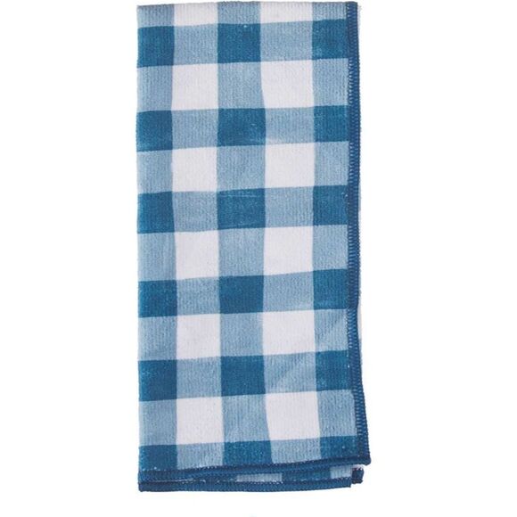 Dolly Parton Paisley and Checkered Kitchen Towel & Dish Cloth Set- Blue - Picture 5 of 10